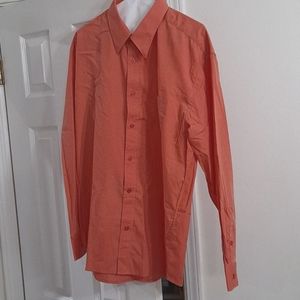 Men's long sleeve NWOT orange dress shirt